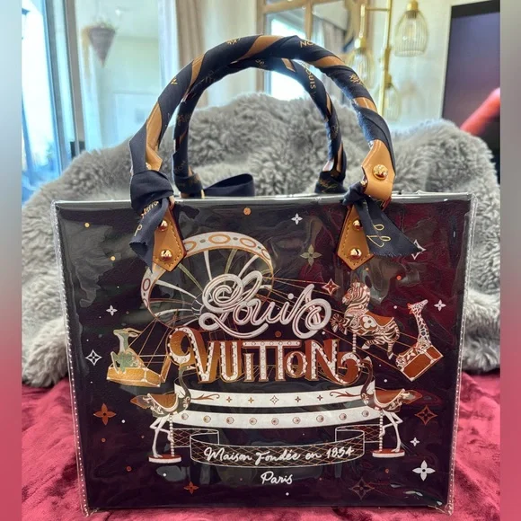 Louis Vuitton Black and Gold Tote Bag - Picture 6 of 12